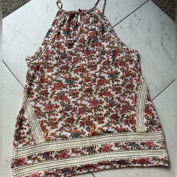 LUCKY BRAND Y2K floral tunic tank; size small - Picture 3 of 6